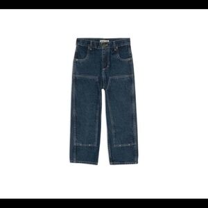 Rudy Jude Dark Blue Straight Leg Patchwork Jeans Size 8